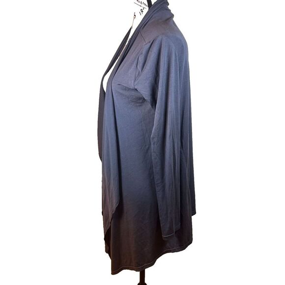 Barefoot Dreams Luxe Milk Jersey Calypso Gray Wrap Cardigan Loungewear Size S - Picture 4 of 7